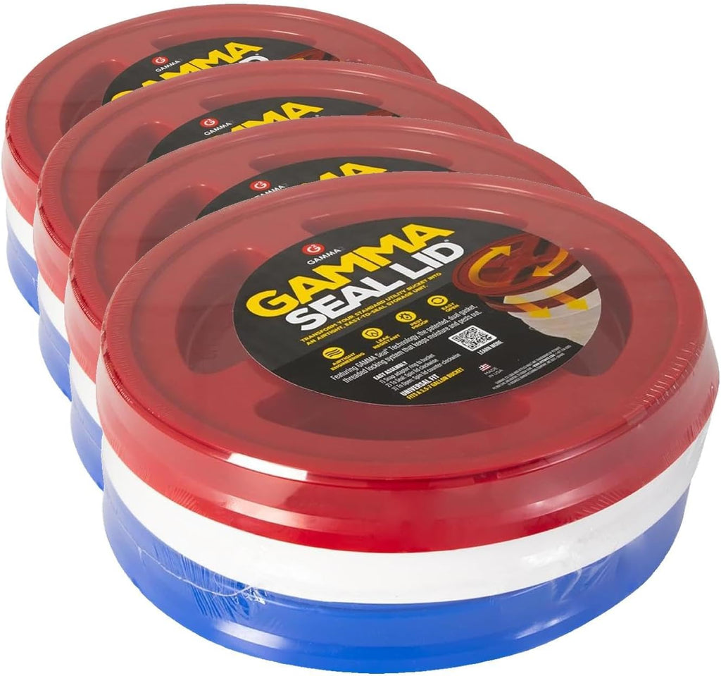 Gamma2 heavy-duty plastic lid top view showing threaded design