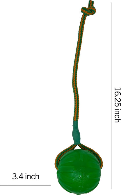 StarMark latex free everlasting fun ball on a rope pet training accessory