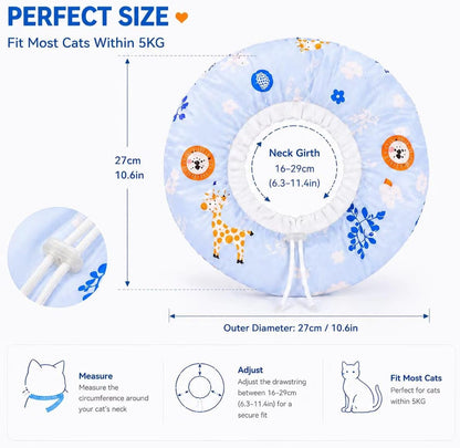 Water-resistant and fur-repellent fabric detail of the medium cat recovery cone.