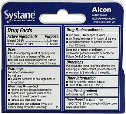 Two tubes of Systane Nighttime sterile ophthalmic ointment 3.5 grams.
