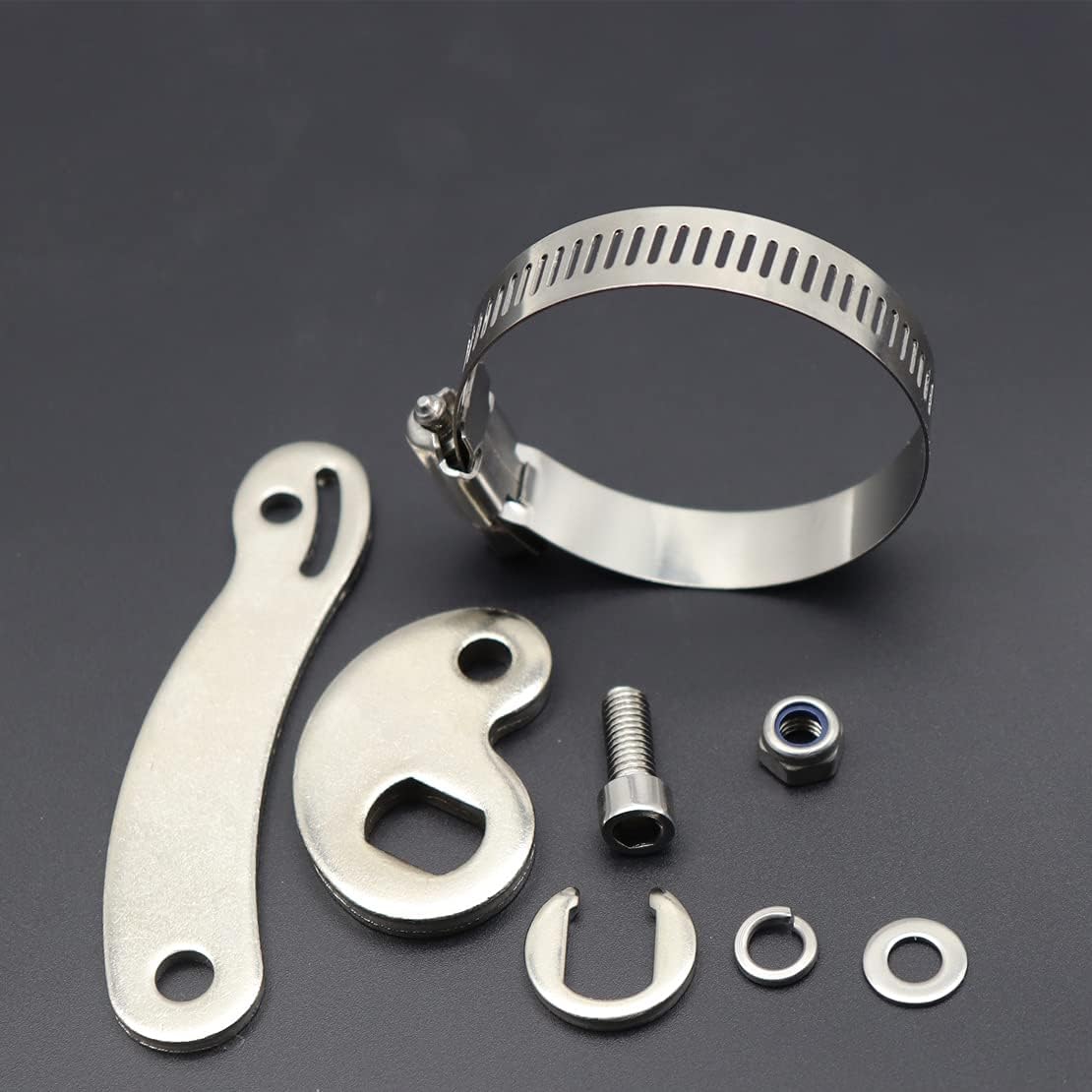 Different angles of the heavy duty automotive fuel line fasteners.