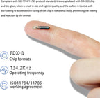 Universal pet ID microchip ten pack packaging layout.