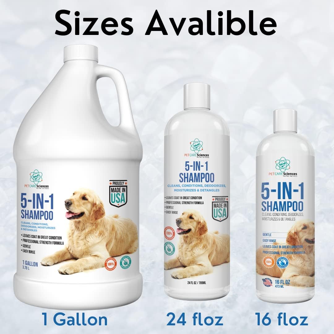 16 floz 5 in 1 Dog Shampoo for Itchy Skin - Sensitive Skin Dog Shampoo for Smelly Dogs - Dog Shampoos & Conditioners - Made in The USA - Image 9