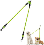 Taglory Double Dog Leash Coupler for Two Dogs, 1/3" Lightweight Dual Leash Extension for Small and Medium Dogs, No Tangle 360 degrees Swivel, Reflective Rope, 30 Inch, Black - Image 12