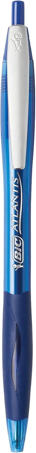 BIC Glide Blue Retractable Ballpoint Pens, Medium Point (1.0mm), 2-Count Pack, Ultra Smooth Writing Blue Pens - Image 2