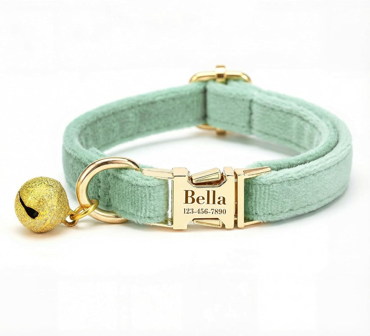Custom Cat Collar with Bells Personalized Small Cat Collar Engraved Name & Phone Number with Secure Metal Quick-Release Buckle Adjustable (Magenta) - Image 15