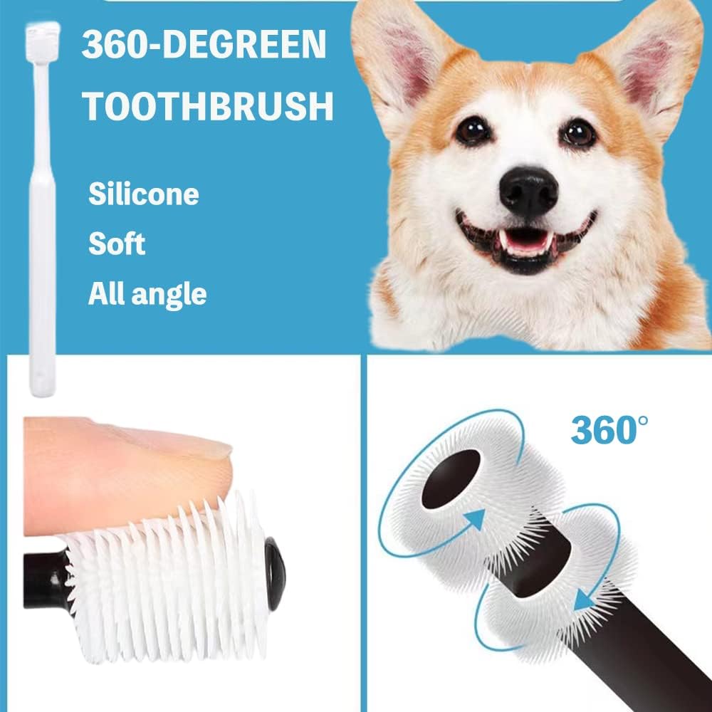 360 degree dog and cat toothbrush for plaque removal