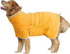 Dog Drying Coat, Microfiber Dog Drying Bag - Absorbent Pet Bathrobe for Dogs & Cats, Adjustable Collar & Belly Strap, Fast Drying Coat, Large, Grey - Image 9