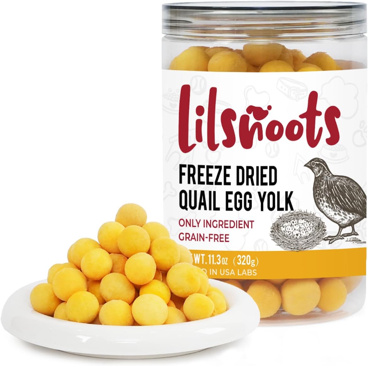 Freeze Dried Quail Egg Yolk Dog Treats 9.2oz Single Ingredient Pet Treats for Dogs, Cats, Healthy Freeze-Dried Pet Food Meal Topper Grain&Gluten&Rawhide Free No Additives Training Treats - Image 10