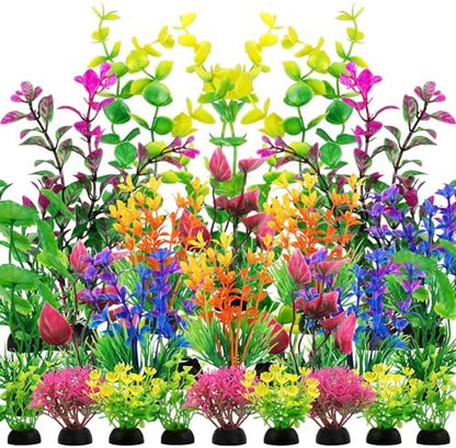 QUOZUO plastic fish tank decorations showing assorted heights from five to thirty centimeters