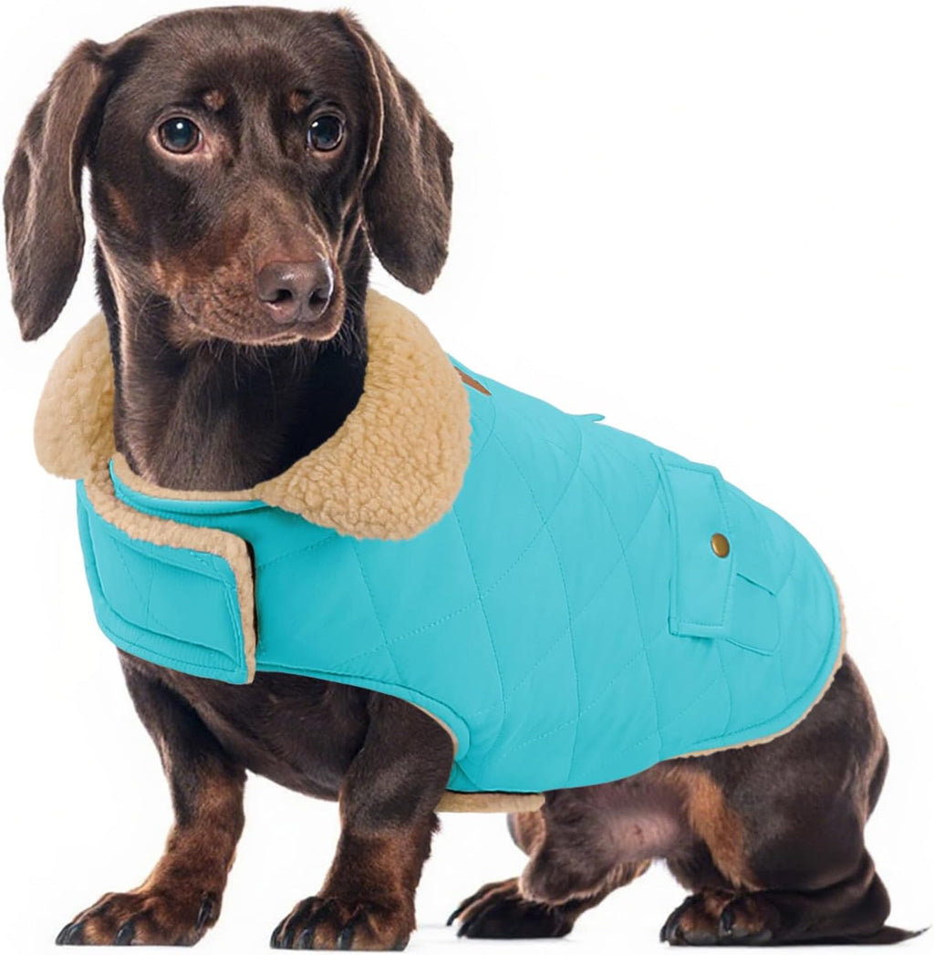 Winter Coat for Small and Medium Dogs, Puppy Plaid Jacket, Cotton Coat for Cold Weather, Windproof Warm Dog Garments, Pet Thickened Outfits Indoor Outdoor, Red S - Image 13