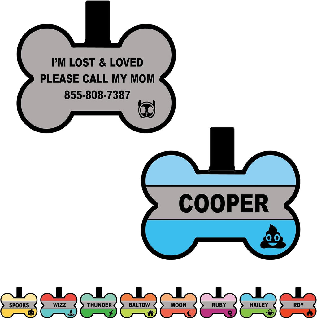 Laser engraved personalized silicone name tag for dogs and cats