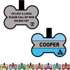 Laser engraved personalized silicone name tag for dogs and cats