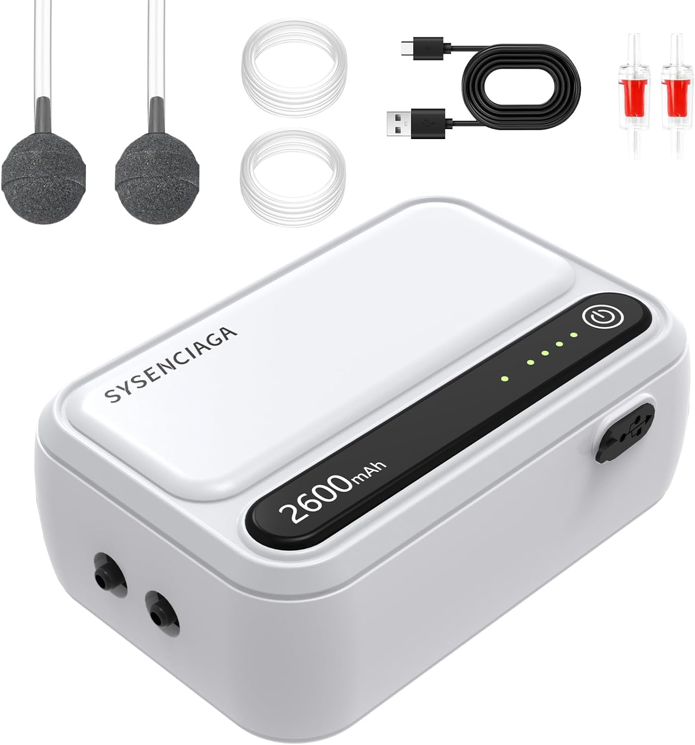 Aquarium Air Pump Rechargeable Aerator for Bait Bucket, Portable Battery Powered Air Pump for Aquarium, Fish Tank Air Pump Bubbler Aerator for Outdoor Fishing - Image 9