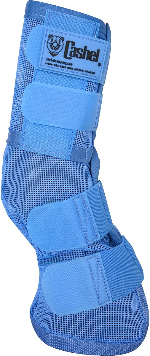 Cashel CASC-LG3 horse fly boots with hook-and-loop closures