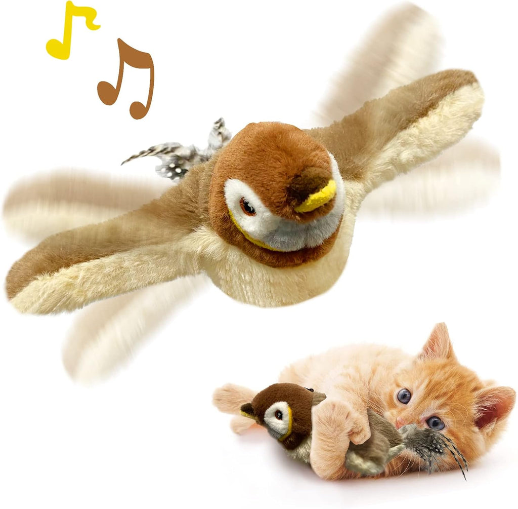 KreizyGo Flapping Wings Sparrow interactive cat toy front view