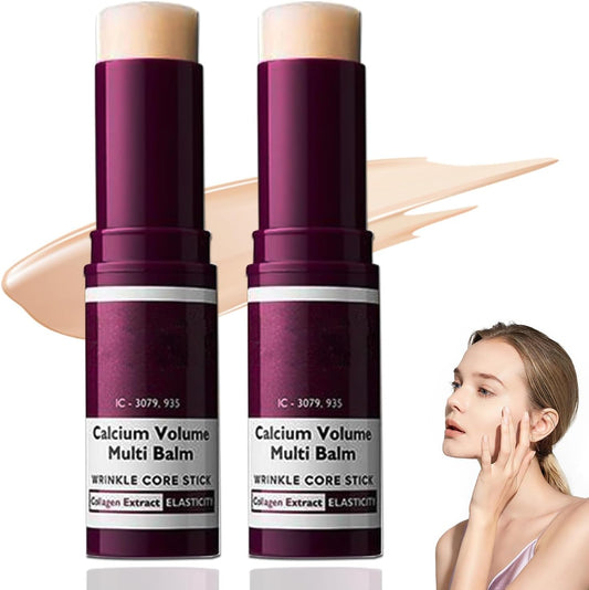 Coleeson Calcium Volume Multi Balm Stick front view showing the twist up packaging.