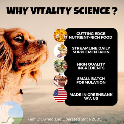 Authentic USA imported Vitality Science premium fish oil for cat and dog skin allergy relief