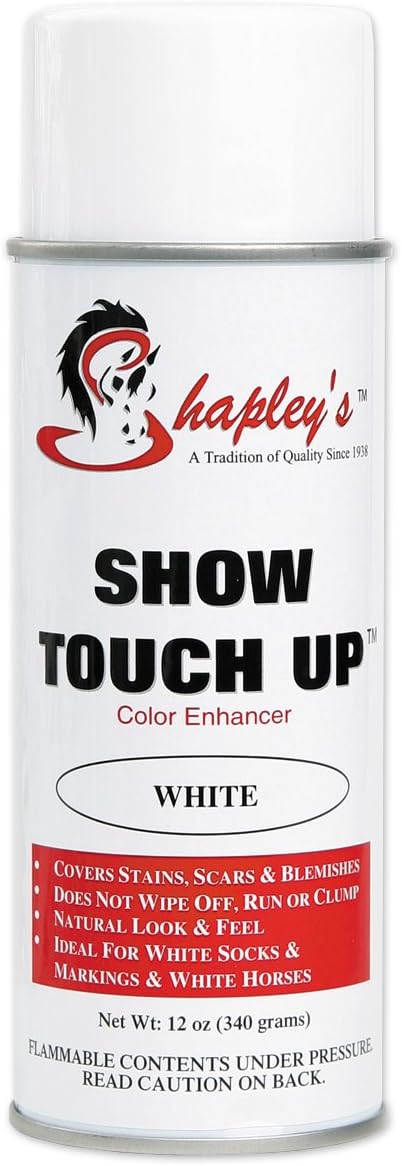 Shapley's Show Touch Up Color Enhancer White front view equine grooming spray