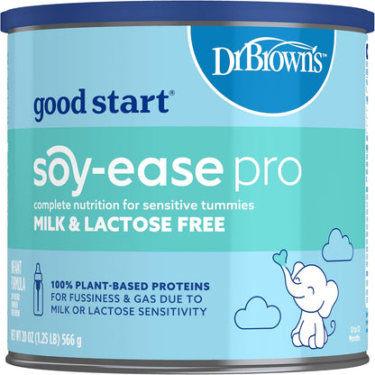 Good Start Dr. Brown's Soy-ease Pro Baby Formula Powder 20 Ounce front container view.
