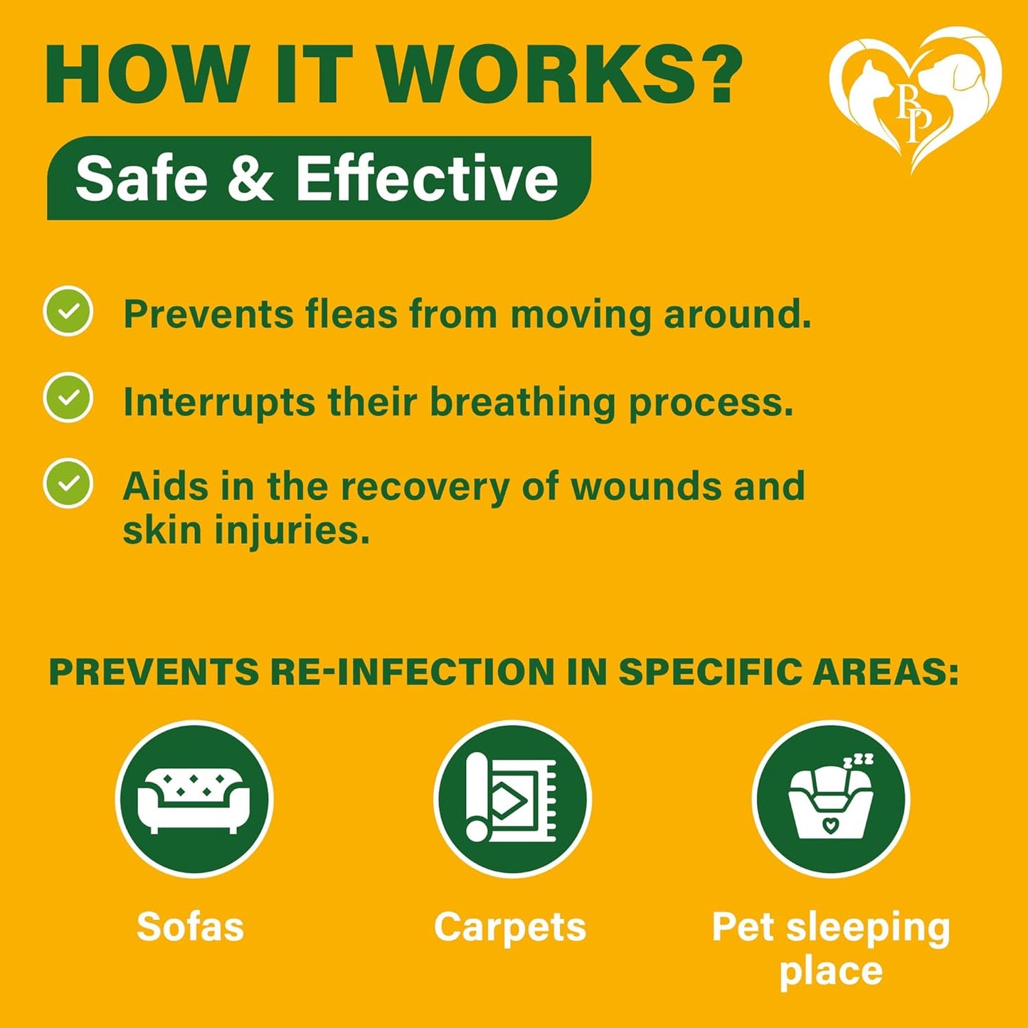 Beloved Pets flea and tick repellent for cats and dogs ingredients label