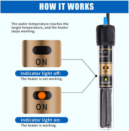 Submersible aquarium thermometer for fish tank monitoring