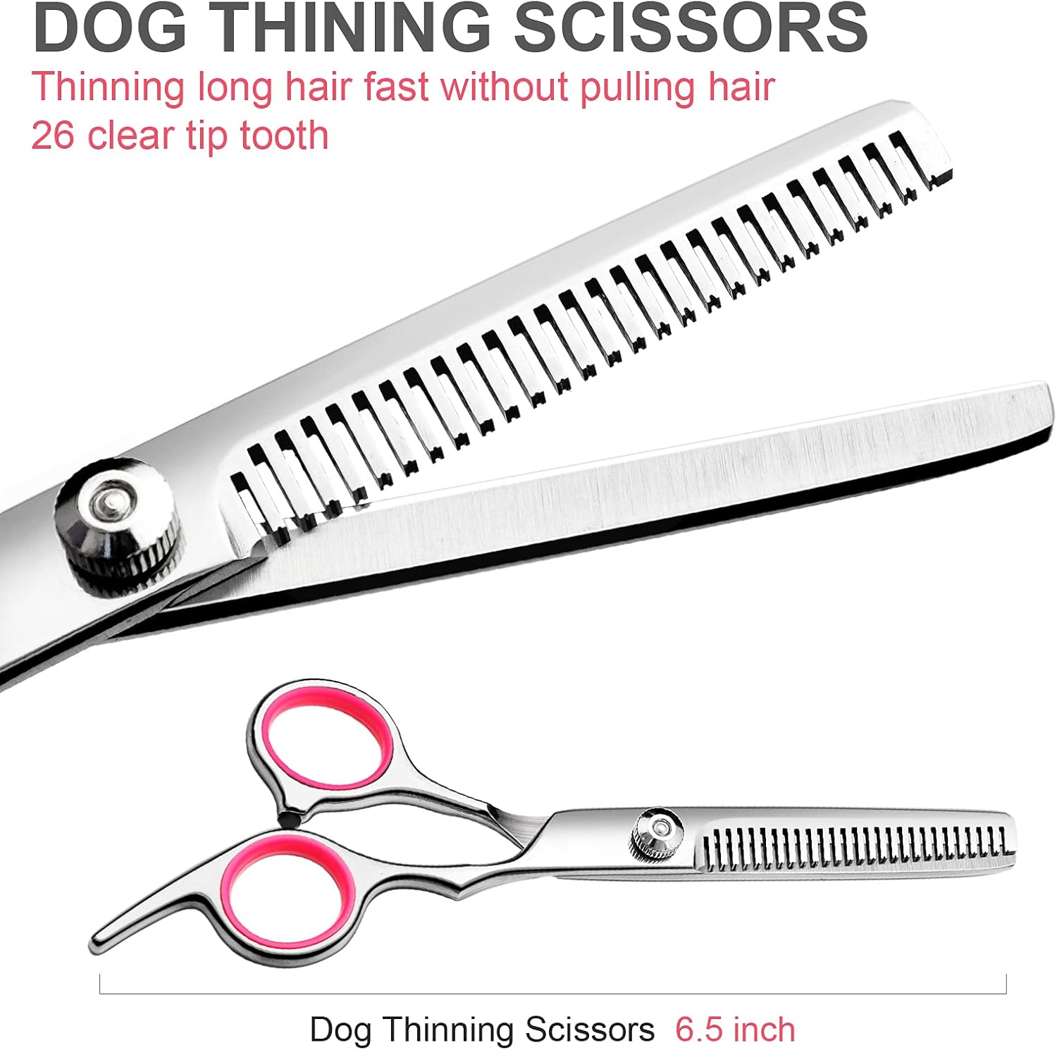Dual sided metal pet grooming comb for detangling dog and cat fur
