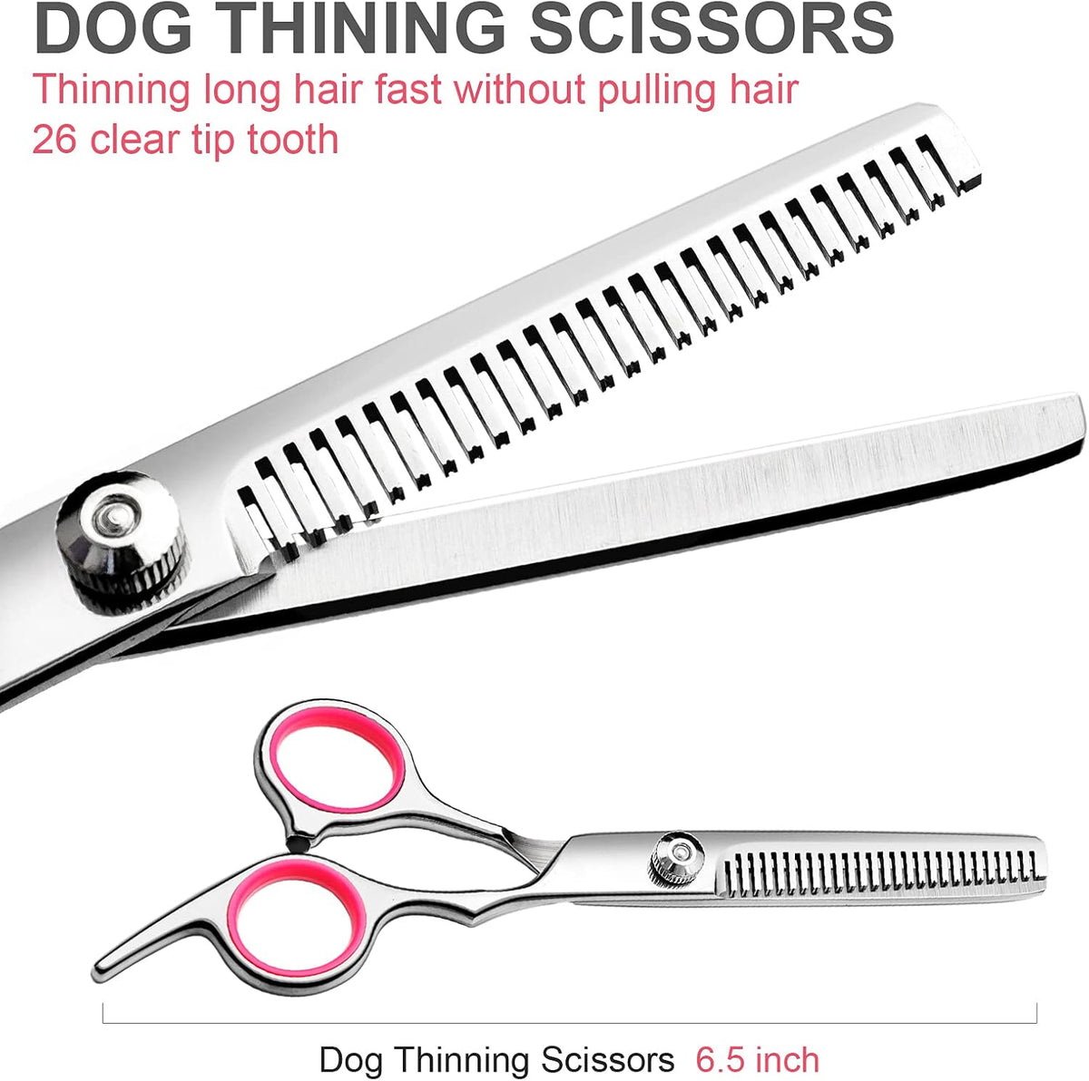 Dual sided metal pet grooming comb for detangling dog and cat fur