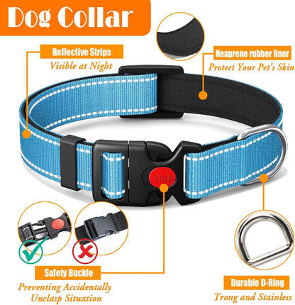 LOBEVE No Pull Dog Harness, Collar & Leash Set | Includes Dog Seat Belt, Collapsible Bowls & Poop Bag Dispenser. Ideal for Training, Walking, Hiking. Fits Small to Large Dogs(Pink-M) - Image 15
