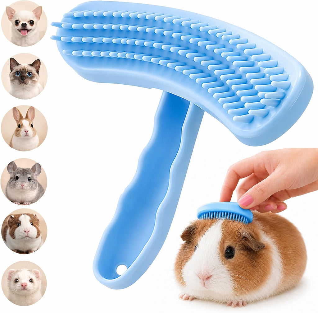 Small Silicone Grooming Brush for Guinea Pigs, Hamsters & Small Pets, Compact 3.9 x 3.3 in Brush, Removable Design for Easy Cleaning - Image 11