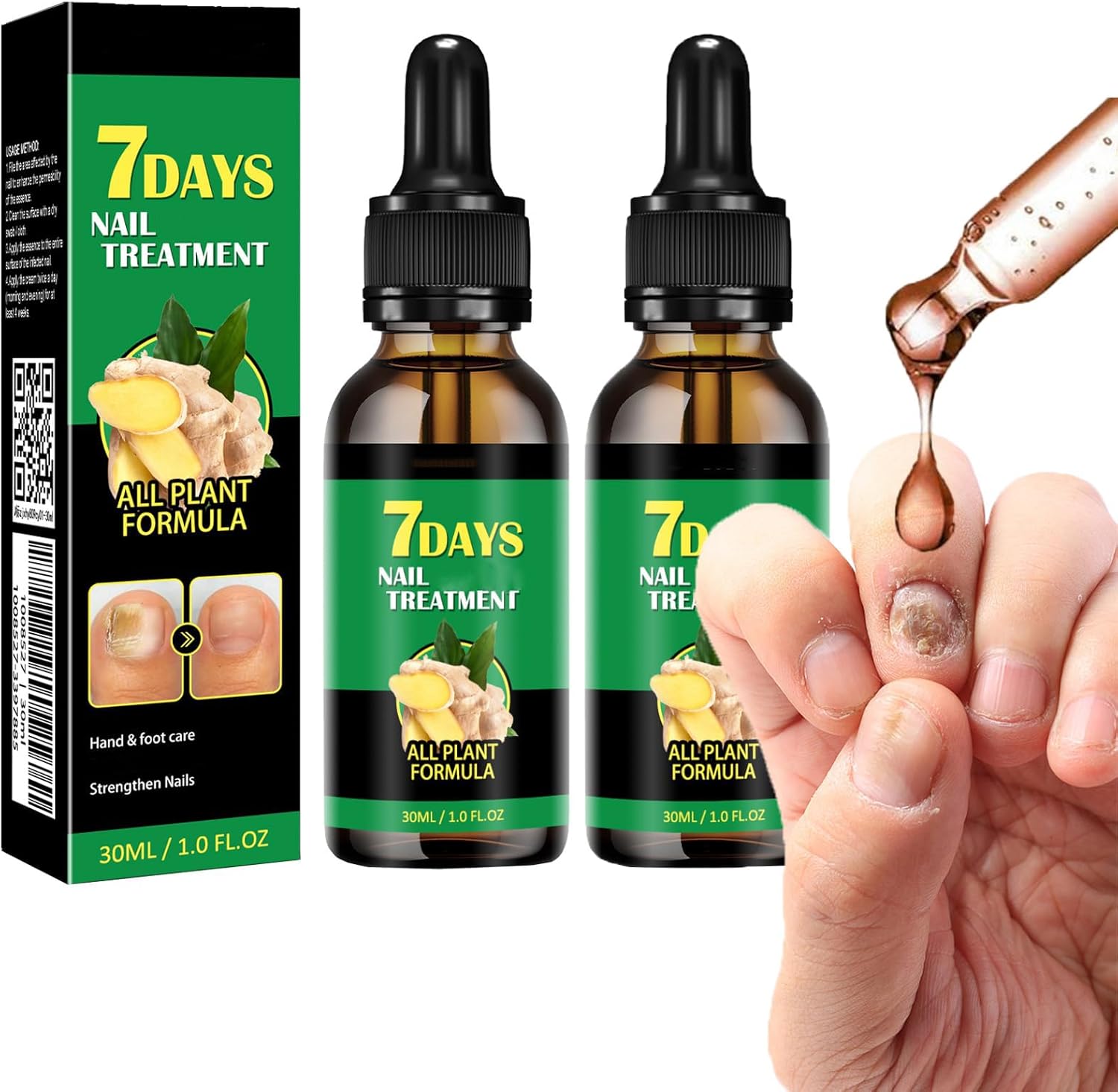 IMOLL Ginger Nail Growth Serum 2 pack 1 fl oz bottles for brittle nails