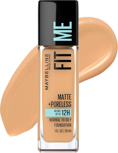 Maybelline Fit Me 1 Fluid Ounce matte foundation bottle back view with ingredients