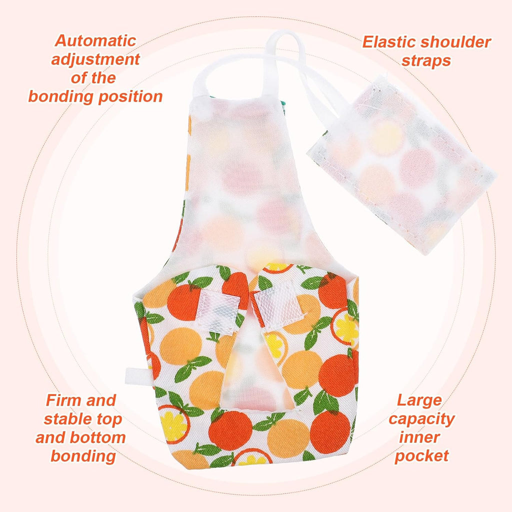 Gjinxi four piece bird diaper set in bright colors and citrus designs