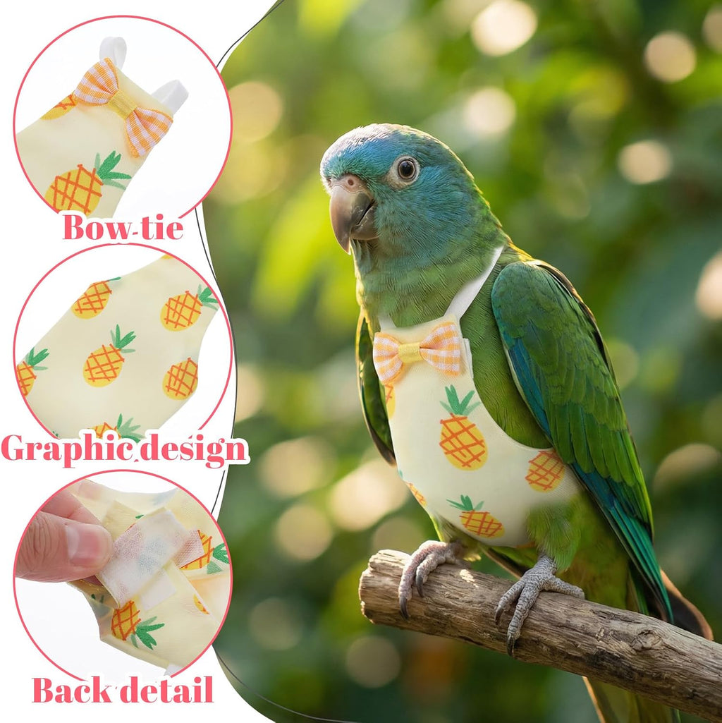 Multi pack bird clothes with assorted fruit prints
