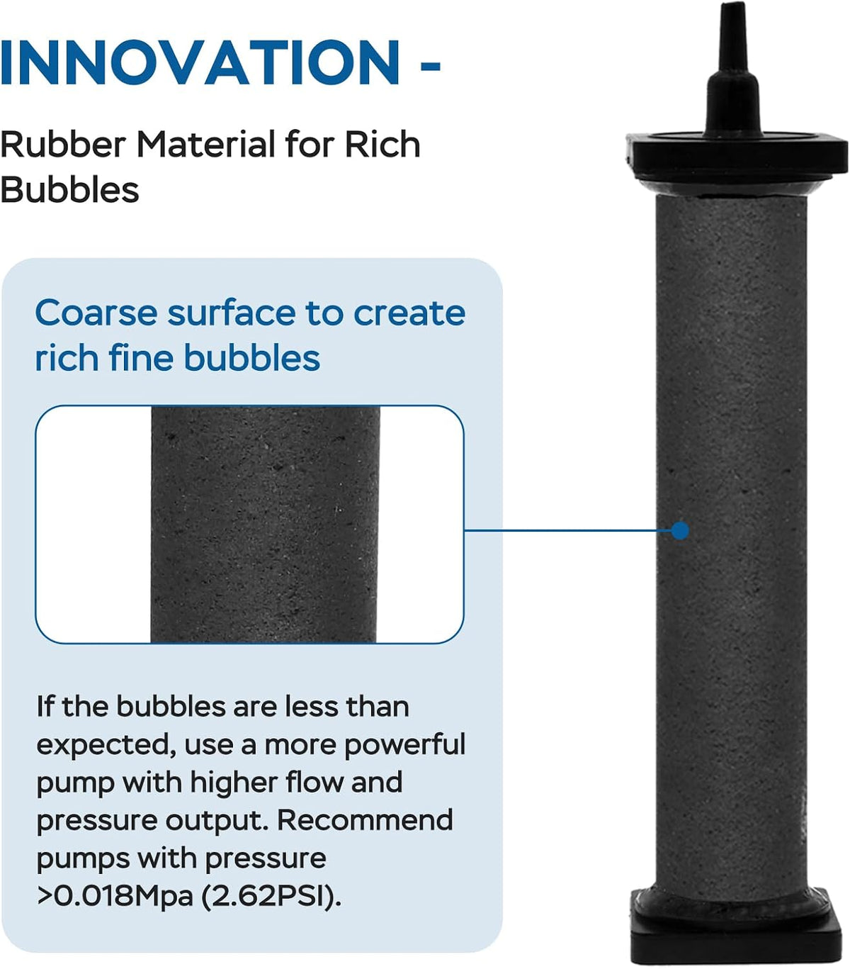 AquaMiracle fish tank air bubbler dual pack showing weighted square ends.