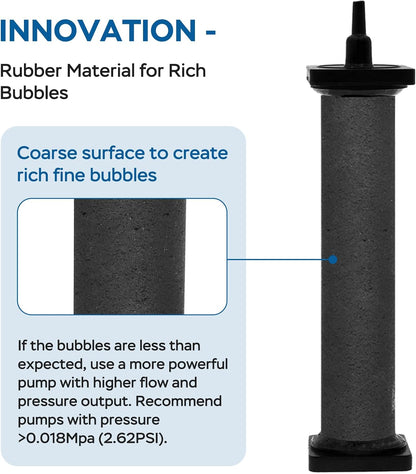 AquaMiracle fish tank air bubbler dual pack showing weighted square ends.