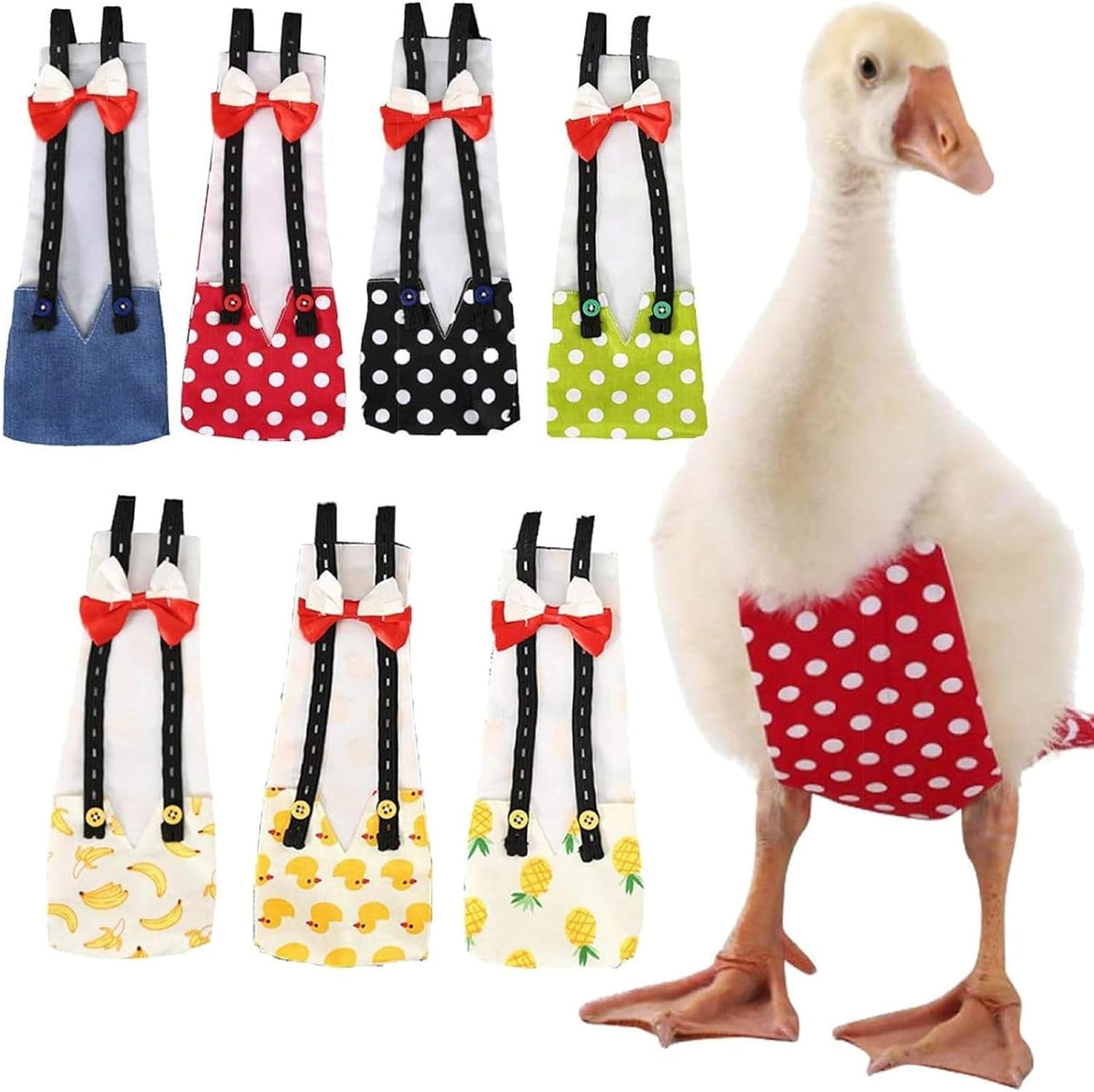 QBLEEV Pet Cole Duck Diapers for Baby Ducks, Chicken Diapers for Real Hens, Fashionable Duckling Nappy Poultry Cloth for Indoor Chick Goose Hen - Image 10
