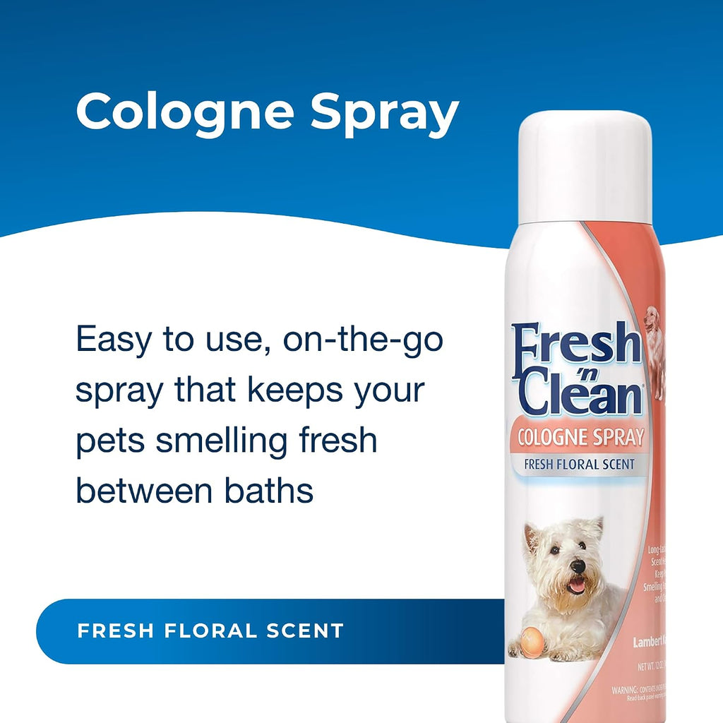 PetAg pet odor control spray packaging showing directions for use on dogs