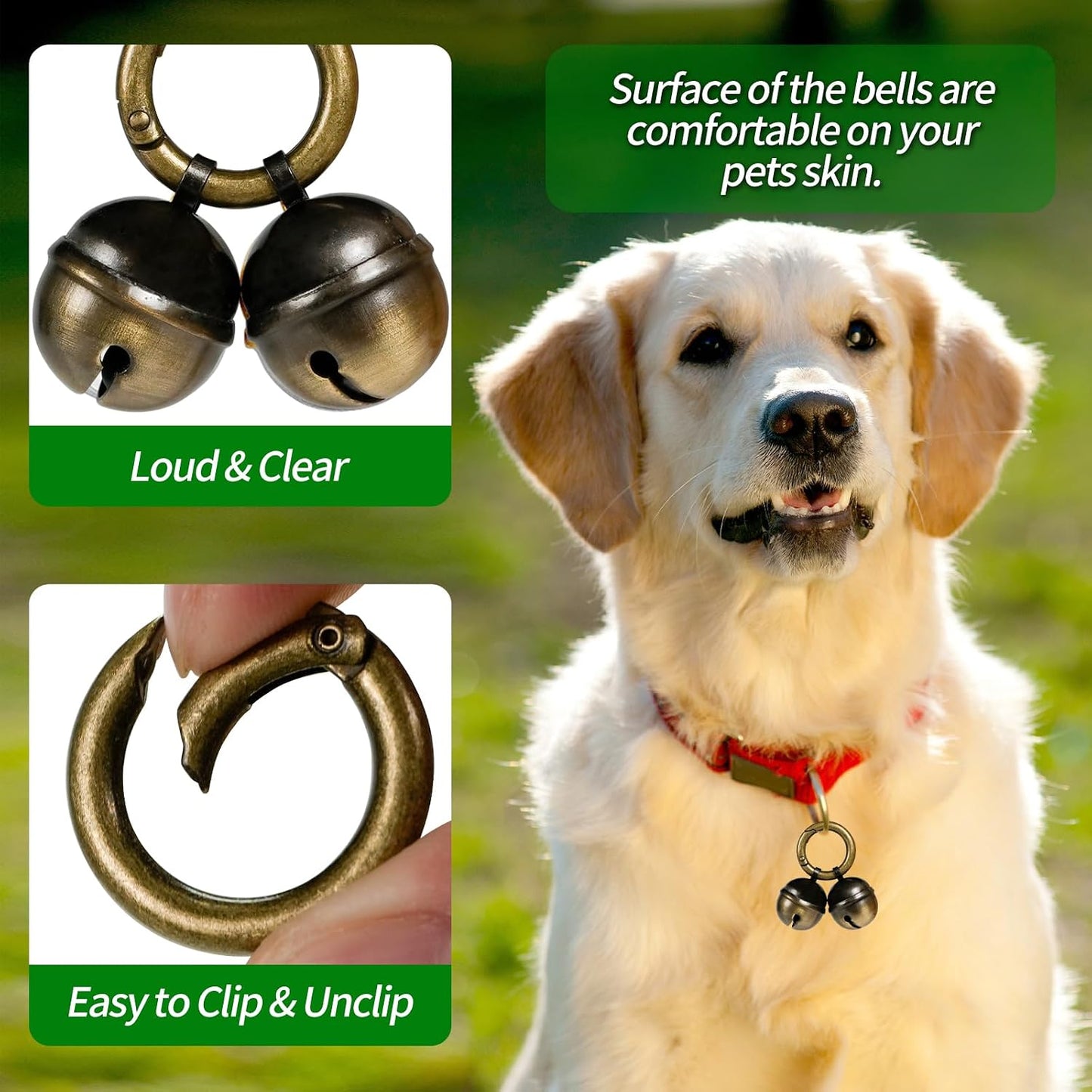 Two pack of Whimsii pet collar charms side by side displaying the black and bronze color variants