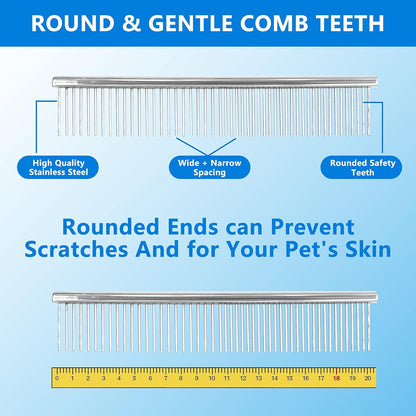 Sumcoo pet comb rounded teeth detail