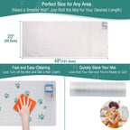 Transparent PVC material detail of Seerway pet mat