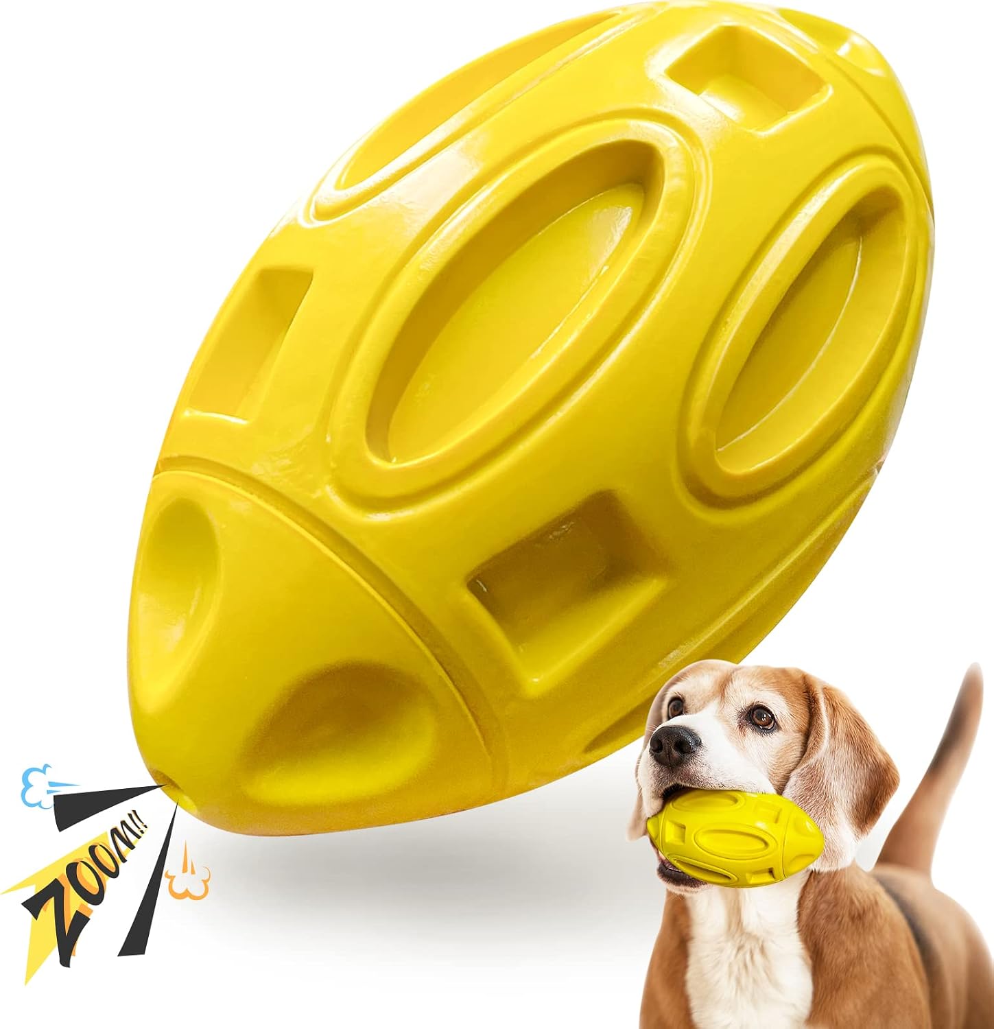 EASTBLUE Squeaky Dog Toys for Aggressive Chewers: Rubber Puppy Chew Ball with Squeaker, Almost Indestructible and Durable Pet Toy for Medium and Large Breed - Image 9