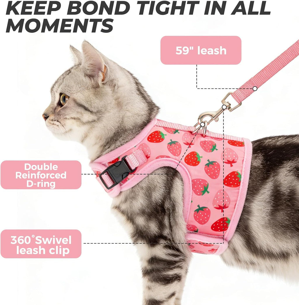 Bingpet lightweight breathable pet vest harness with quick release safety buckle
