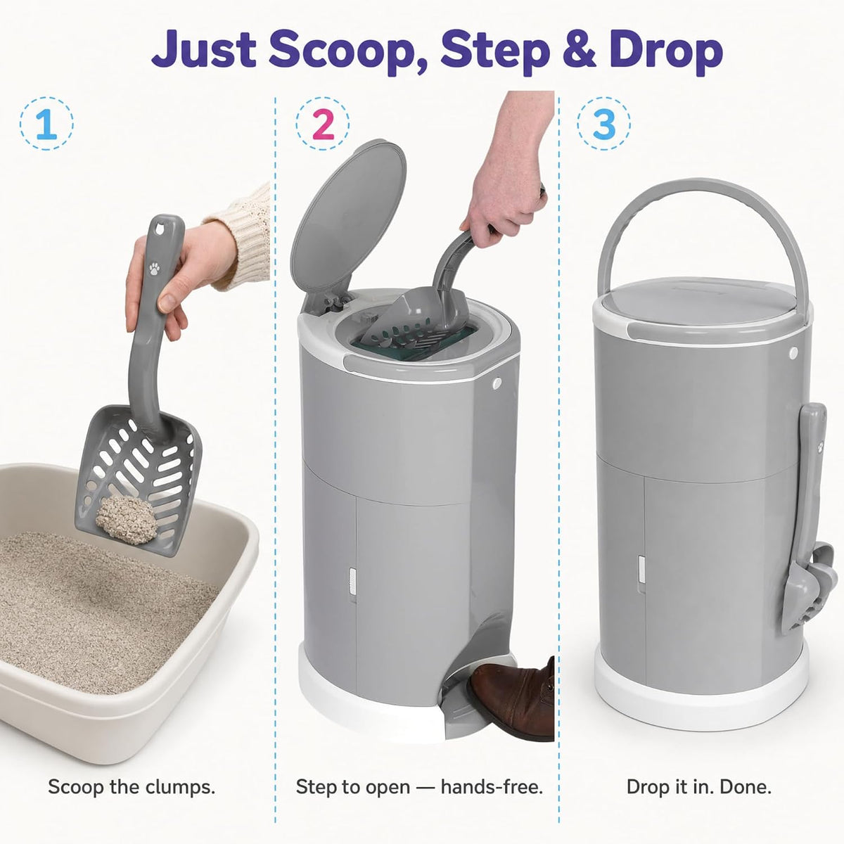 Lucky Champ odor-free waste container with foot pedal