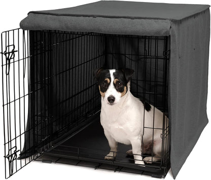 Friends Forever Metal Dog Crate Cover 48 inch w/Light Blocking Protective Curtain, Dog Cage Cover w/Roller Shades, Machine Washable, Trucker Black - Image 12