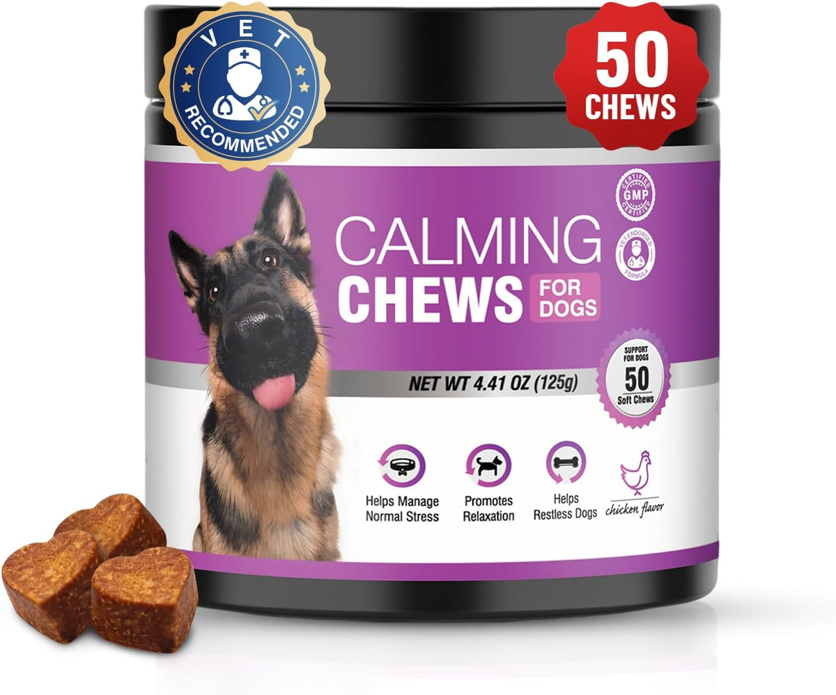 Calming Chews for Dogs 200pc Dog Calming Treat and Bites with Melatonin - Anxiety and Stress Relief Treats for Dogs Puppy Sleep Aid Calm Dog with Noise,Thunder, Barking, Separation,Chewing - Image 10
