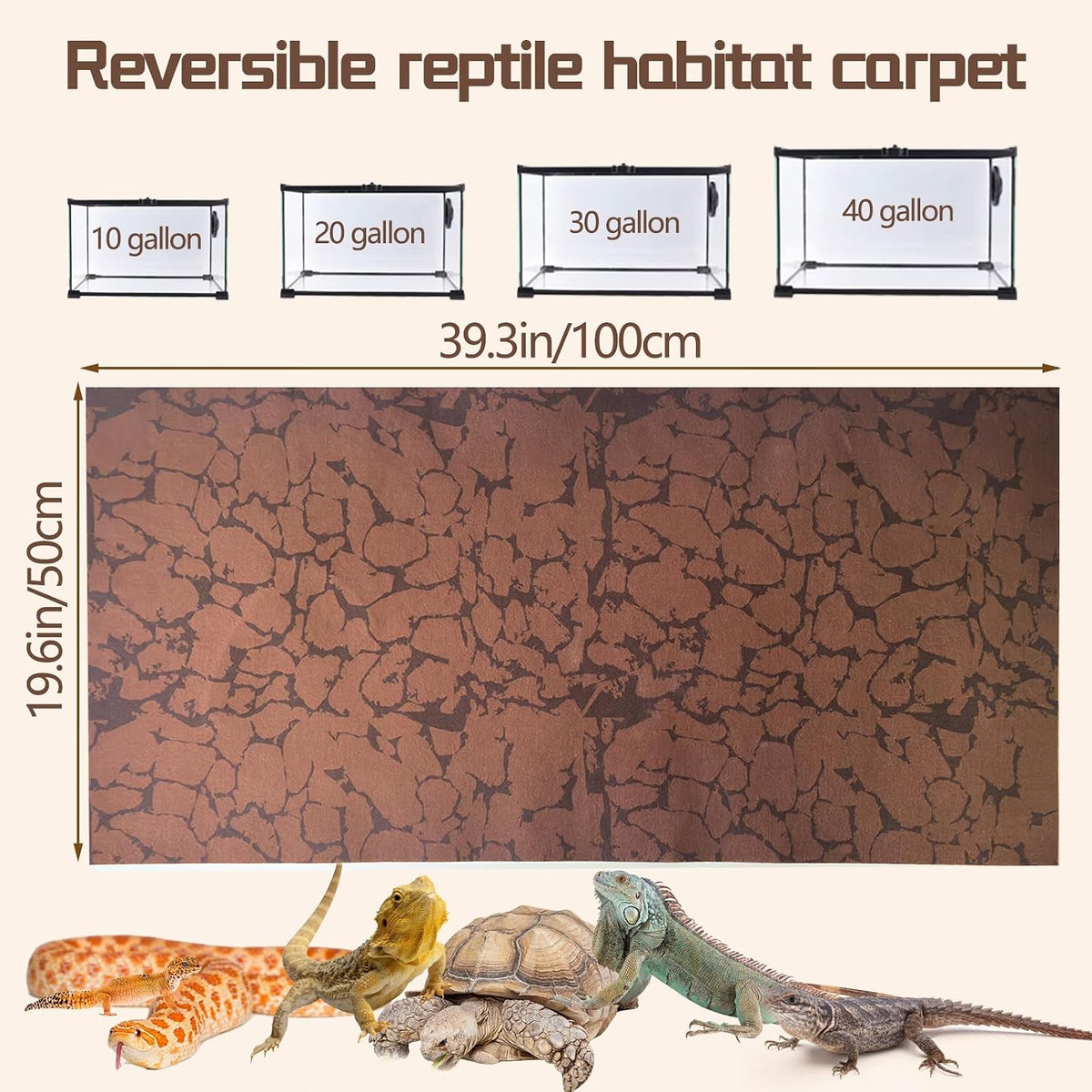 Washable reptile bedding mat being rinsed under clean running water