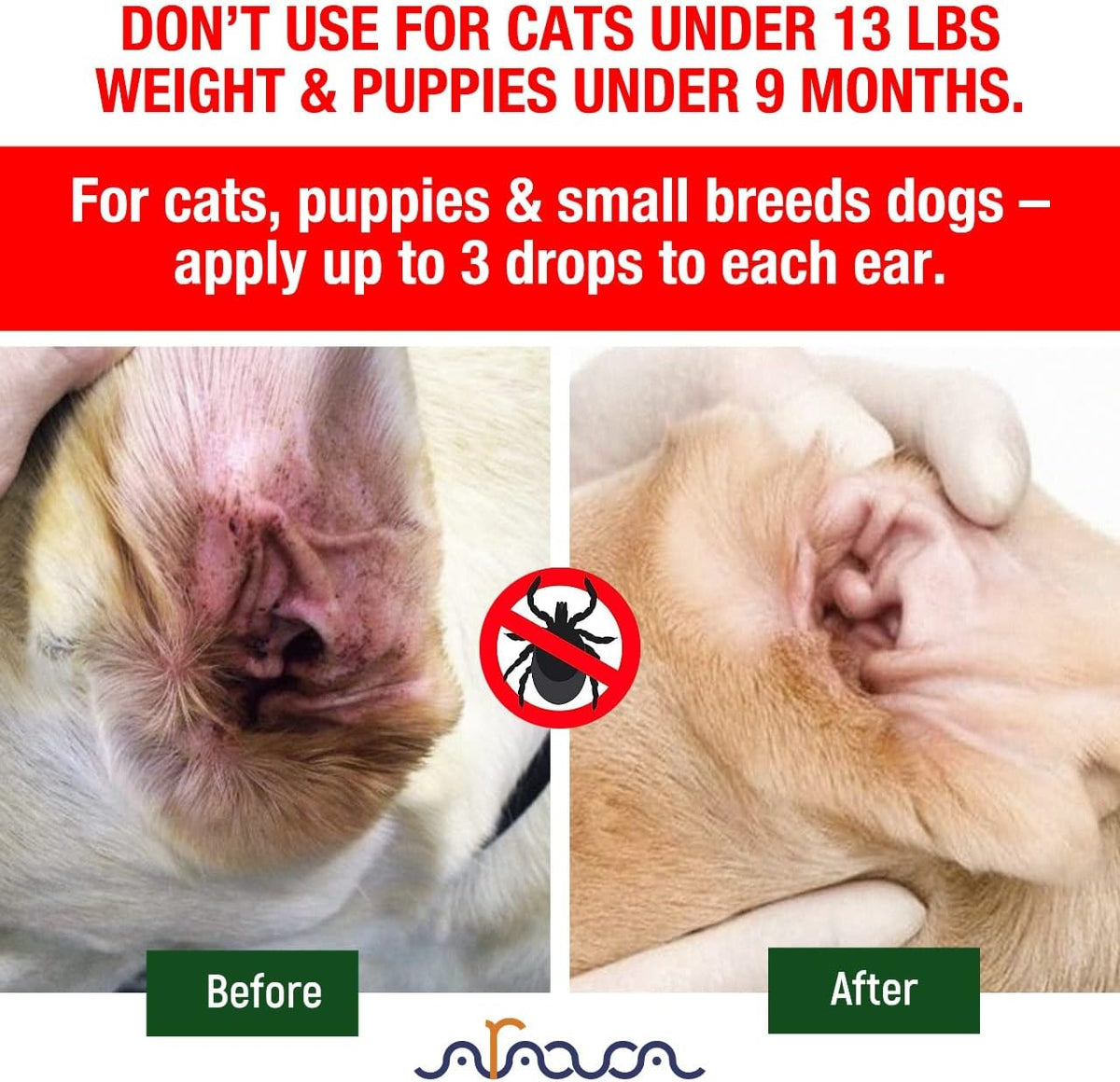 Arava pet ear drops side label showing ingredients
