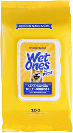 Wet Ones for Pets Deodorizing Dog Wipes with Baking Soda, Tropical Splash Scent - Multipurpose Deodorizing Pet Grooming Wipes in Resealable Canister, 50 Count - Image 12
