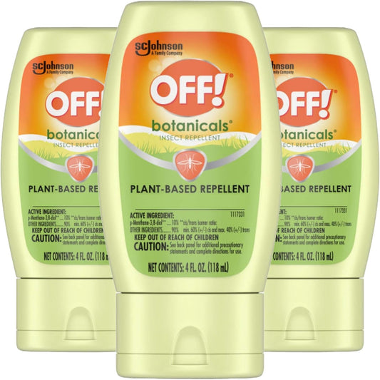 OFF Botanicals Insect Repellent Lotion front view of three pack packaging